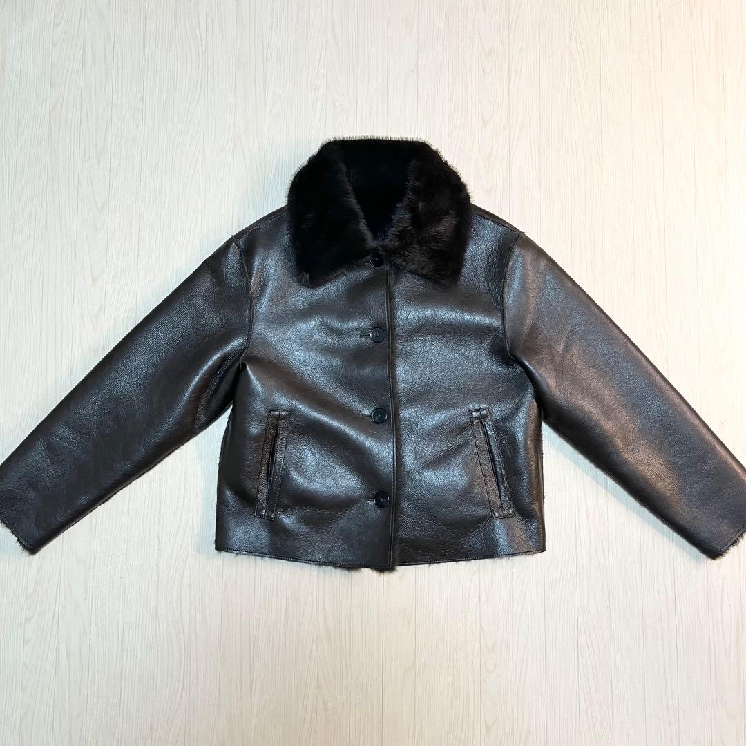 リバーシブルダブルフェイス　フェイクレザージャケット ZARA