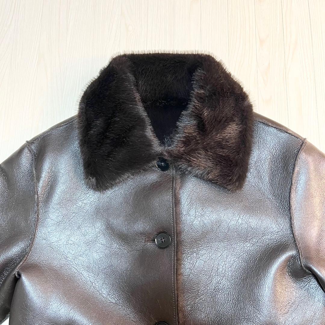 リバーシブルダブルフェイス　フェイクレザージャケット ZARA