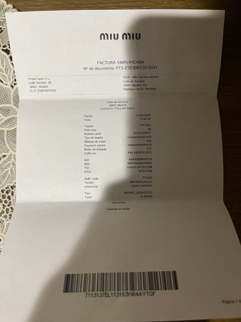 【極美品】MIU MIU ドリルベースボールキャップ Lサイズ 本物保証書付き