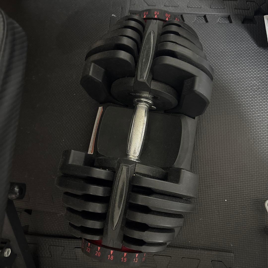 可変式ダンベル 5-40kg×2、トレーニングベンチ