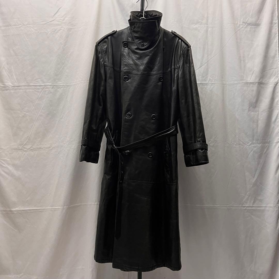 ジャケット・アウター vintage gimmick leather trench coat