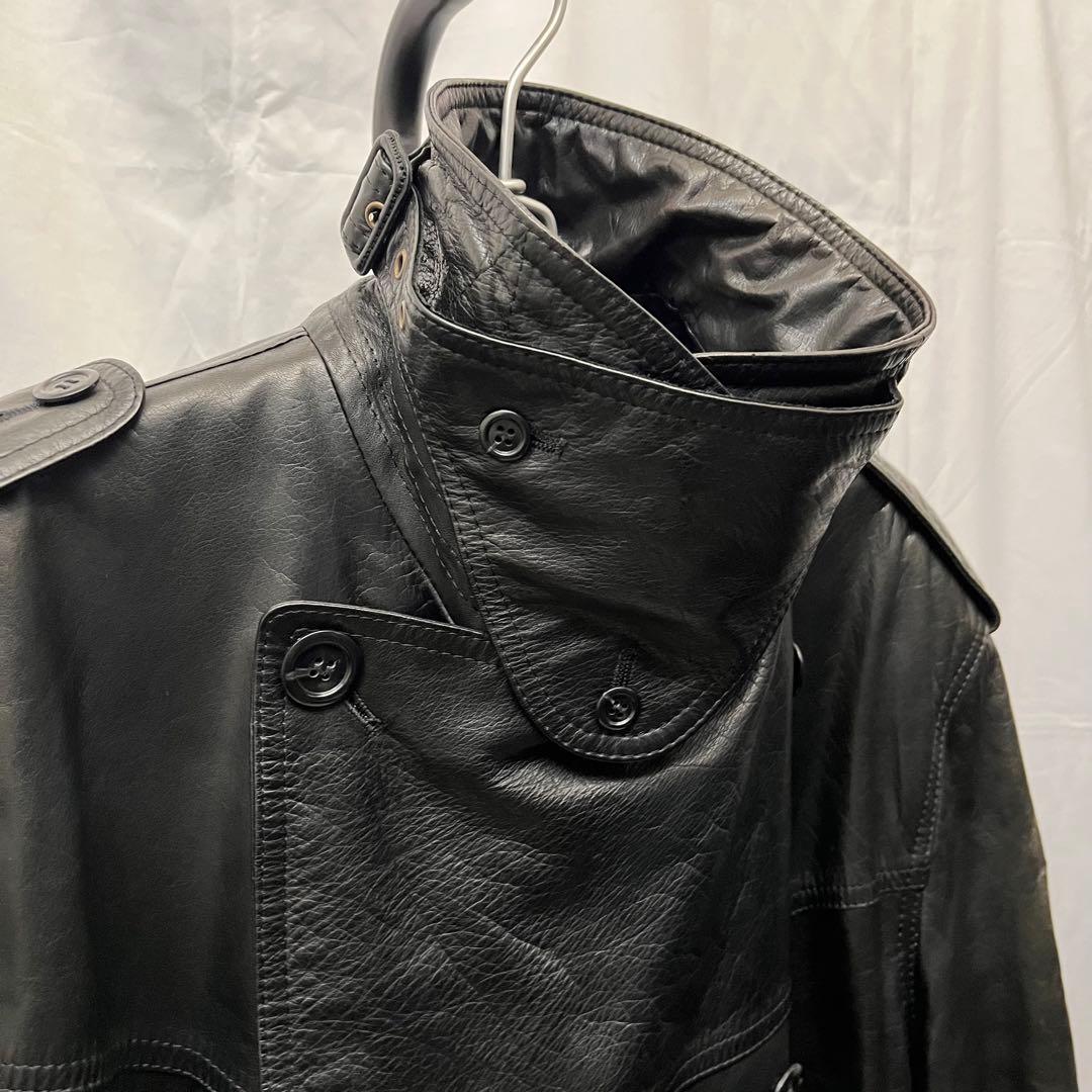 ジャケット・アウター vintage gimmick leather trench coat