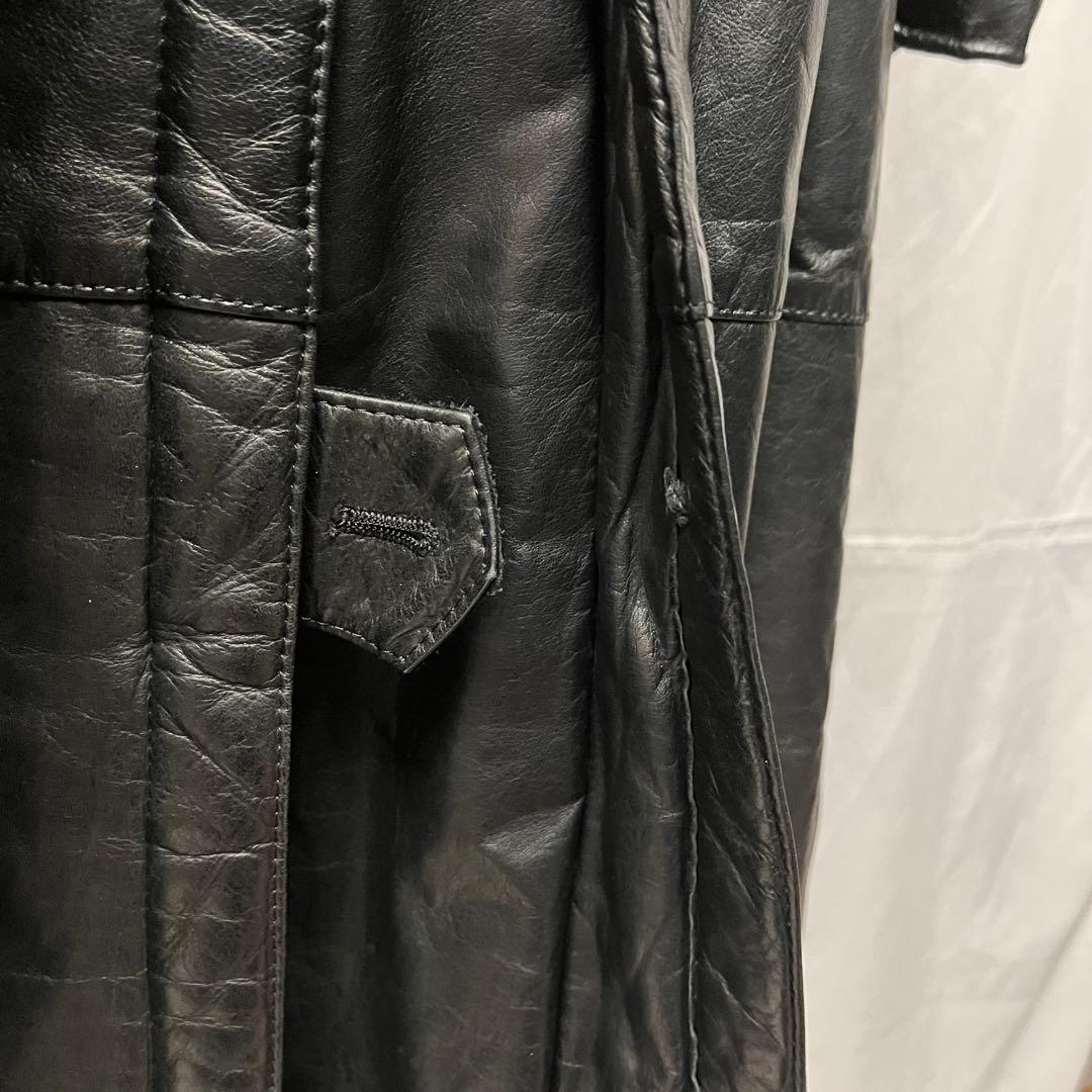 ジャケット・アウター vintage gimmick leather trench coat