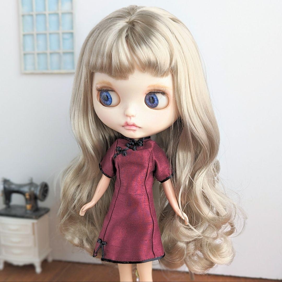1013※ワインレッドのチャイナドレス ※ブライスアウトフィット