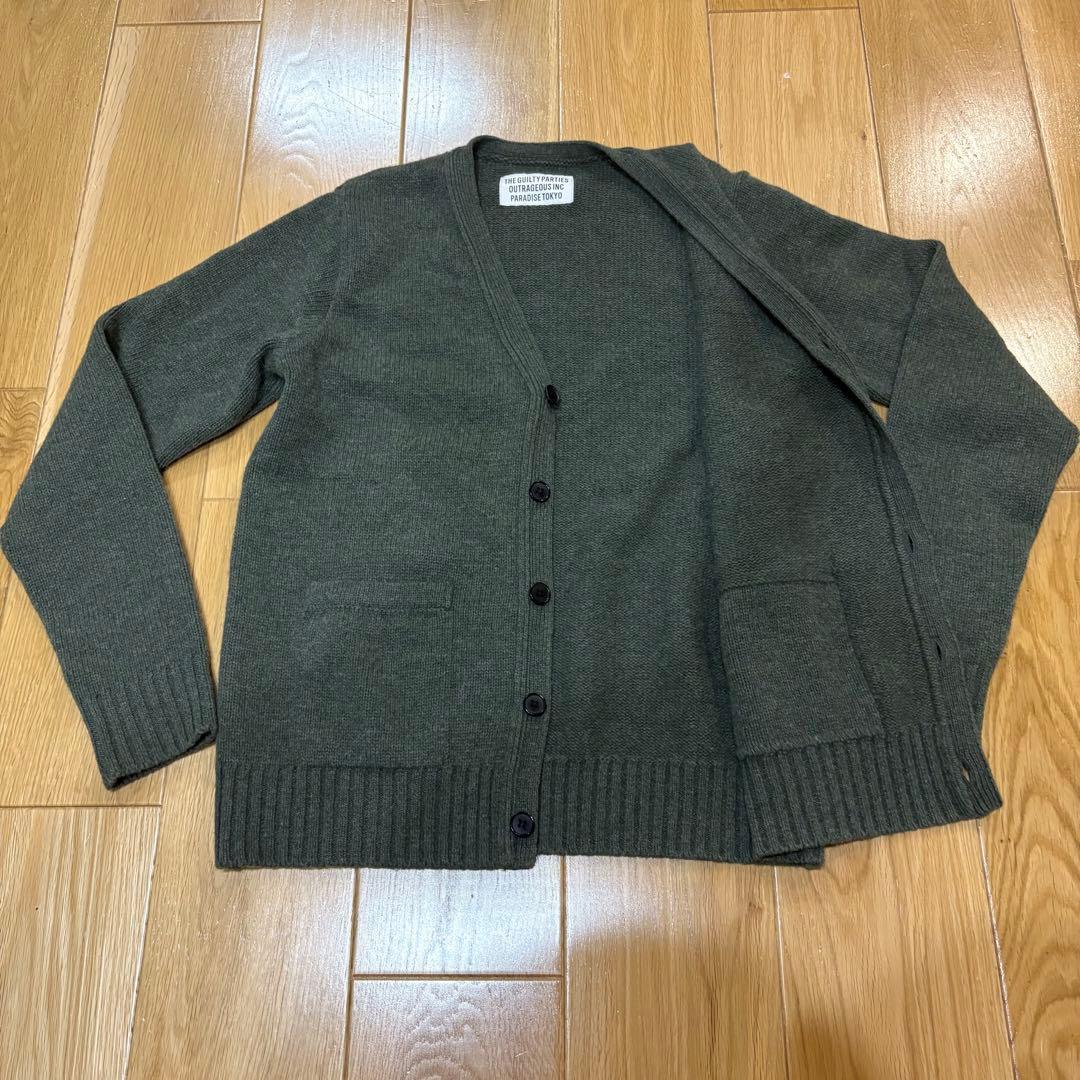 WACKOMARIA ワコマリア カーディガン カーキ　グリーン M