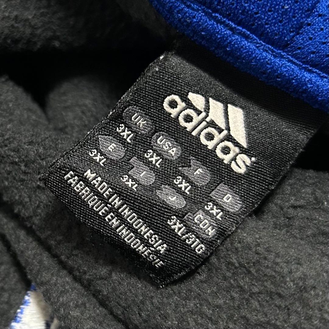 00s Adidas 3XL ジップパーカー ボックスシルエット スミクロ 刺繍