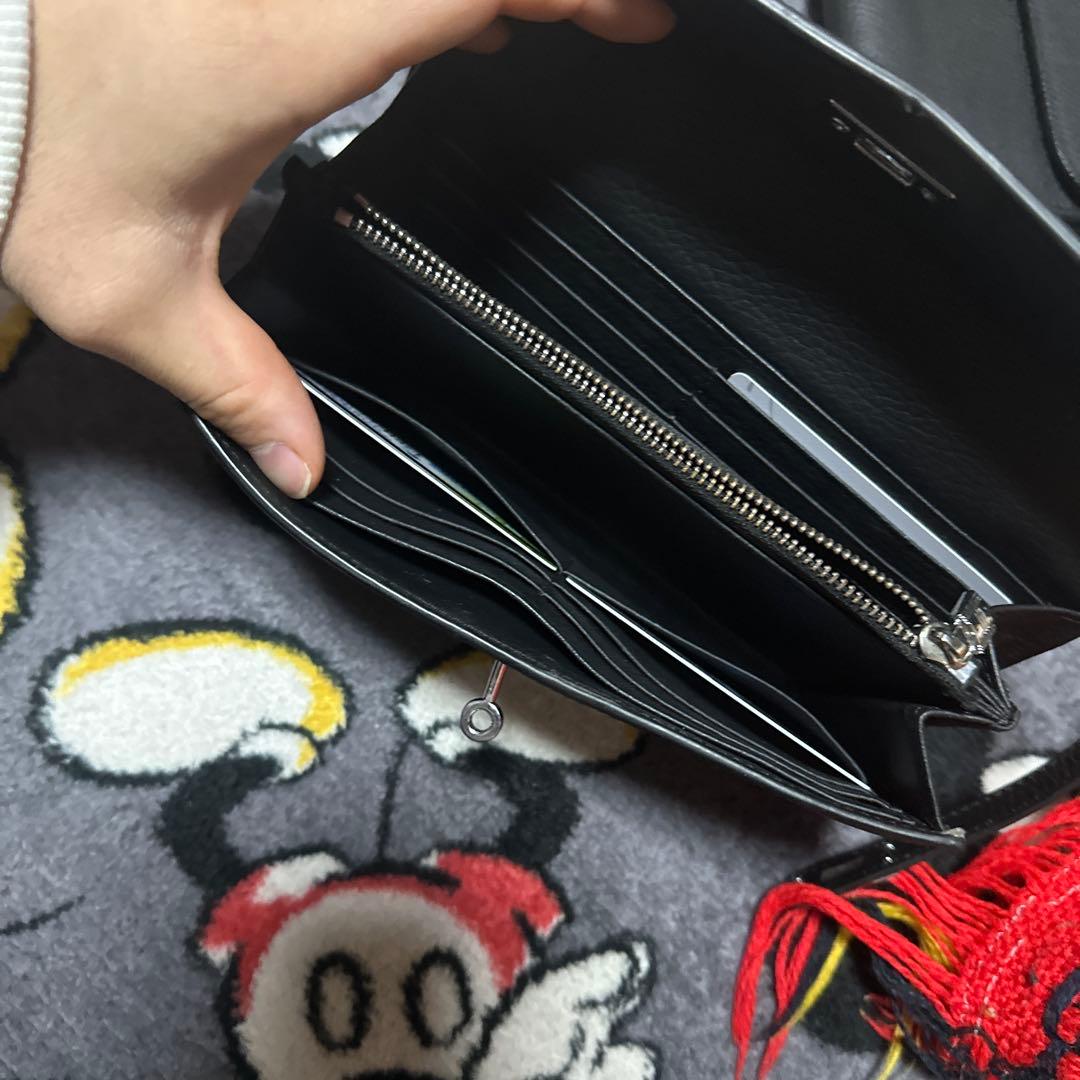 HERMES 黒長財布