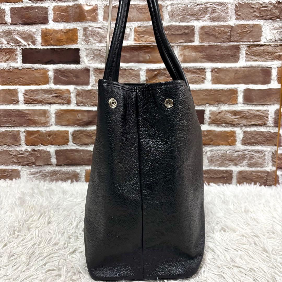 ✨美品✨ユナイテッドアローズ トートバッグ シボ 本革 黒 A4可 大容量 通勤