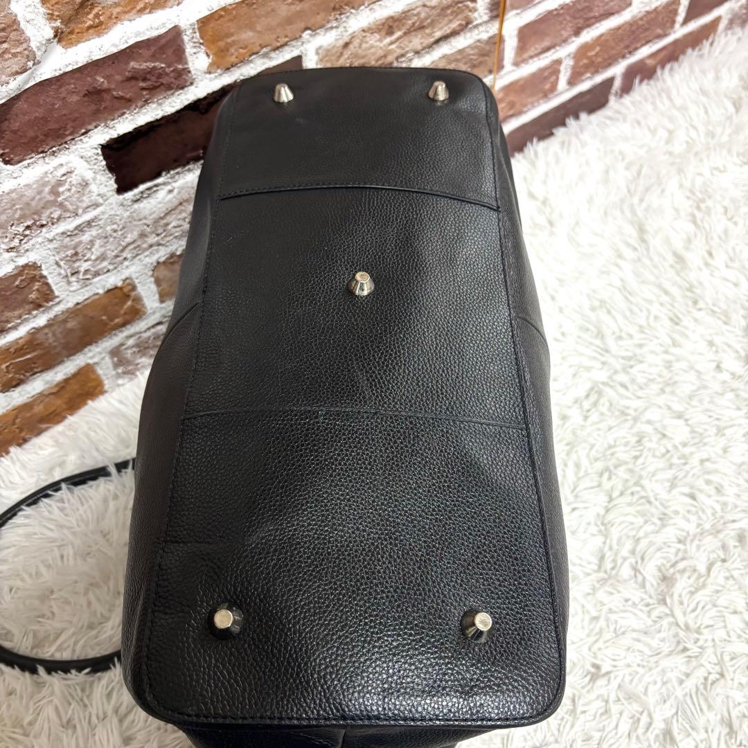 ✨美品✨ユナイテッドアローズ トートバッグ シボ 本革 黒 A4可 大容量 通勤