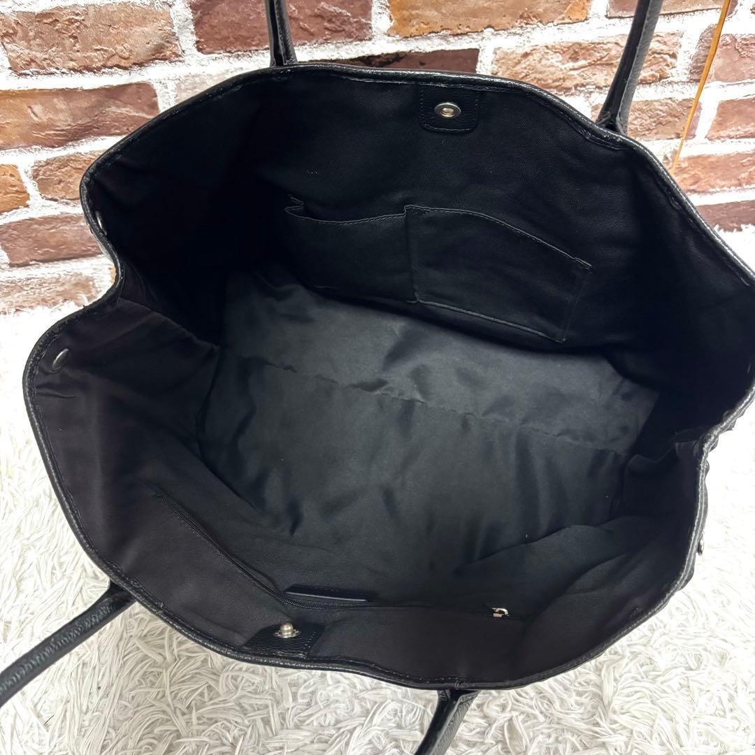✨美品✨ユナイテッドアローズ トートバッグ シボ 本革 黒 A4可 大容量 通勤