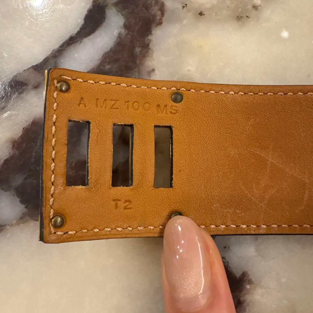 エルメス　ケリーレザーブレスレット