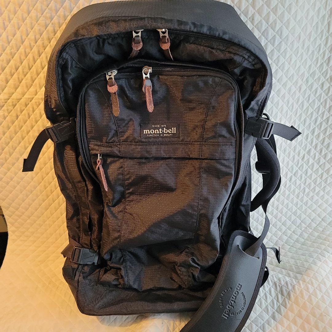 mont-bell 3WAY 旅行用バックパック 黒　大容量　ユーズド品