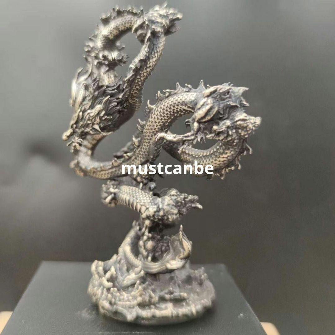銅器 神獣 盤竜 神竜 招財 鎮宅 装飾品 工芸品 置物