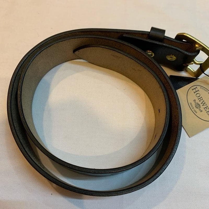 新品　アートブラウン　クロムエクセルレザー　ギャリソンベルト　黒　W３８