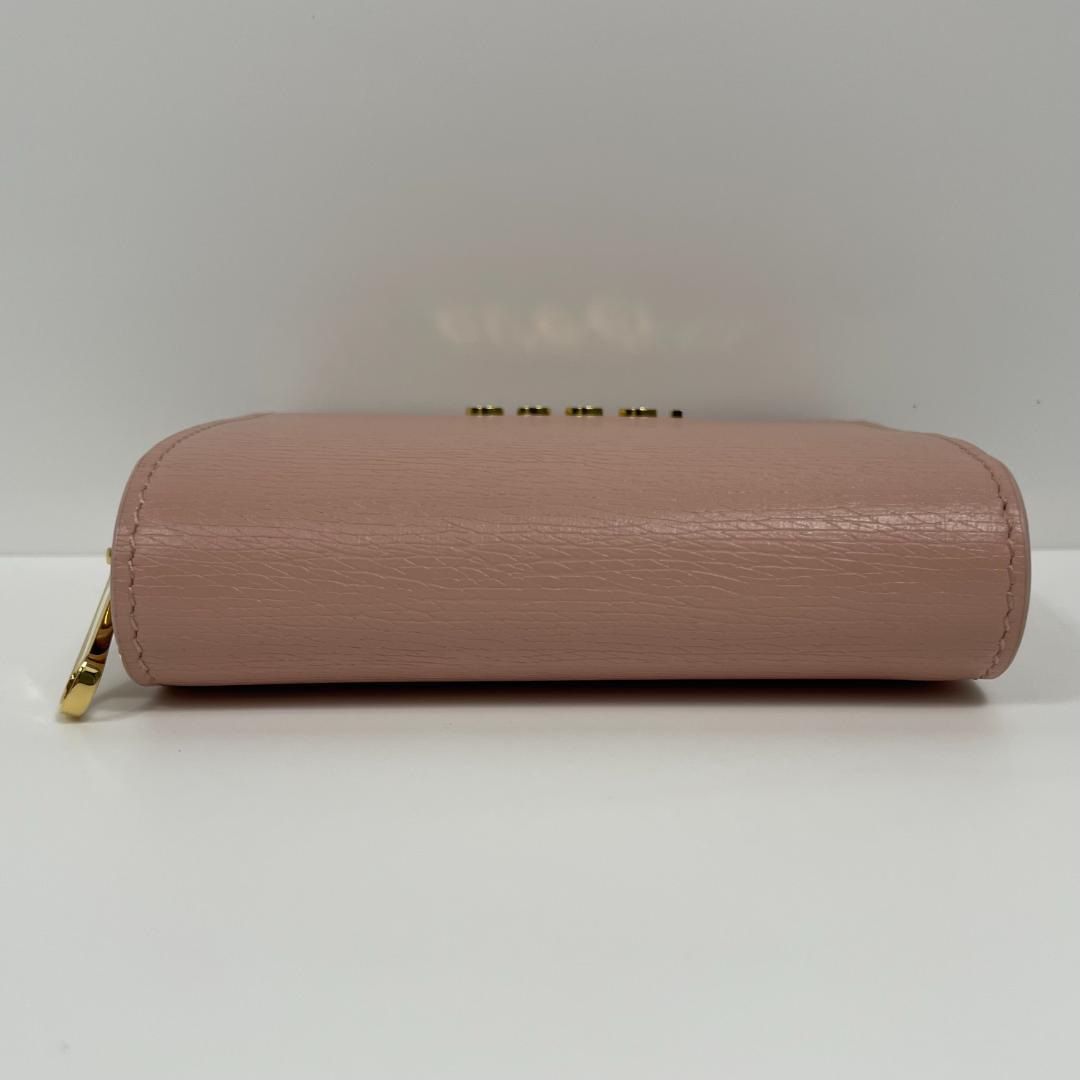 グッチ 772639 ミニウォレット 二つ折り財布 ピンク MBZ087