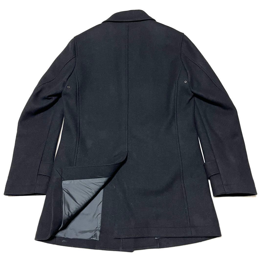 ★美品★SHIPS シップス★S140ウールハーフコート★Sサイズ★ネイビー★