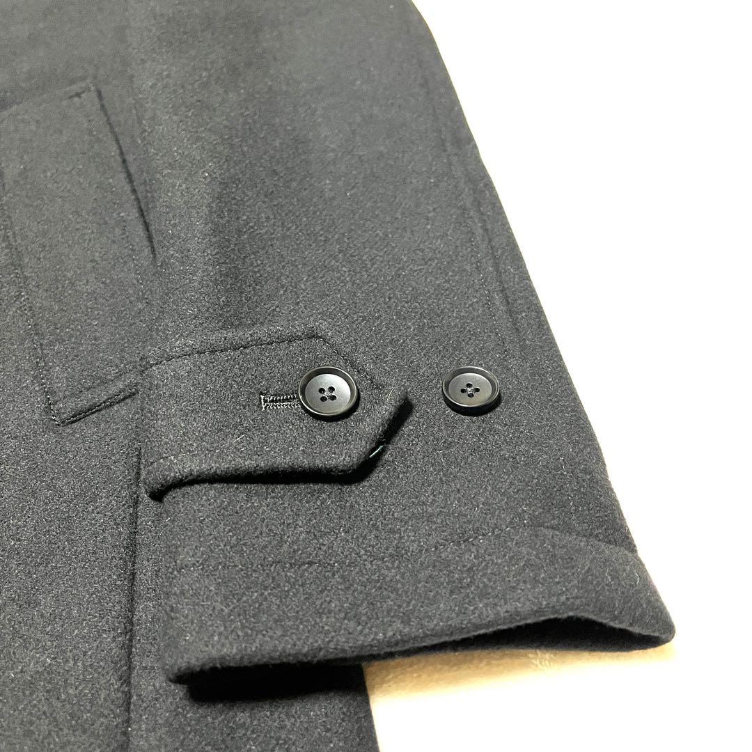 ★美品★SHIPS シップス★S140ウールハーフコート★Sサイズ★ネイビー★