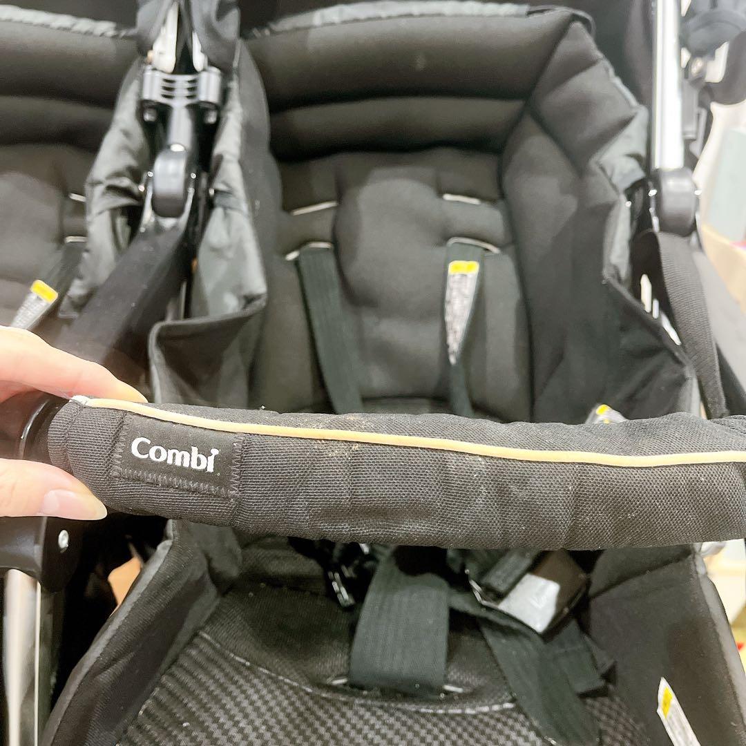 コンビ ベビーカー ツインスピン GC ブラック 二人乗り 双子 きょうだい