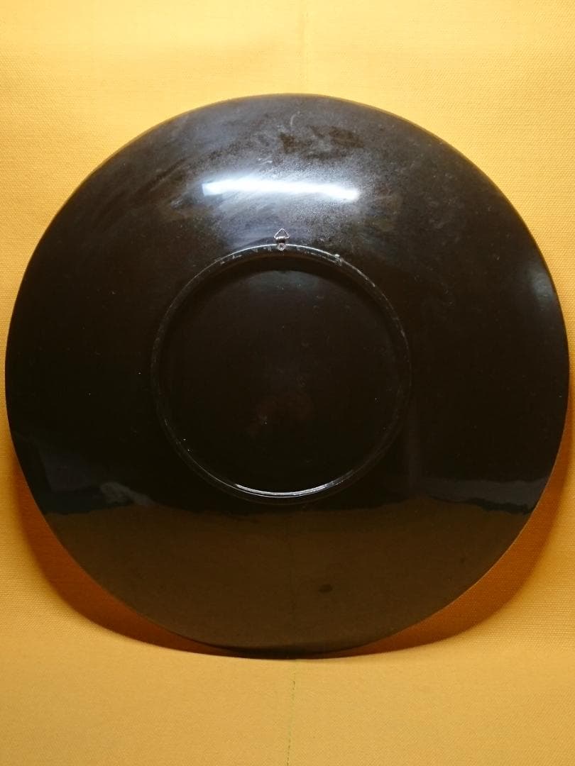 【美品】飾り皿　漆器　アート　彩絵　置物　インテリア　工芸品　美術品　A3087