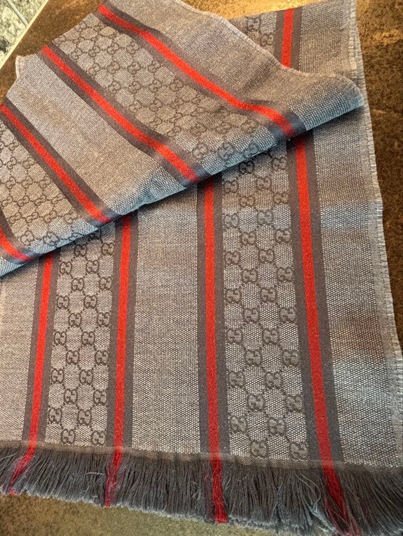 【専用】GUCCI/グッチ ＊ マフラー ＊ シェリーライン ＊ ウール/シルク