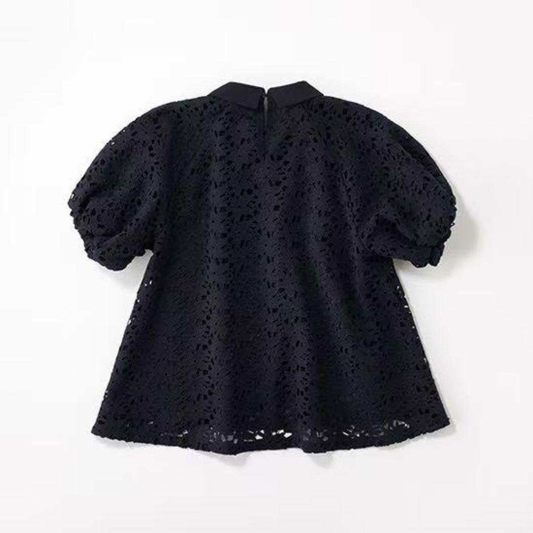 THREE SQUARE × VERY レースブラウス　ネイビー