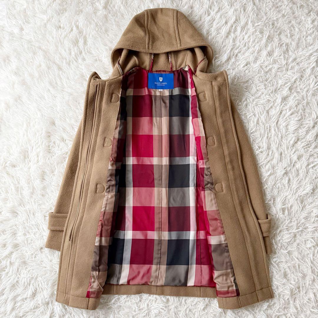 BLUE LABEL CRESTBRIDGEダッフルコートベージュ ノバチェック