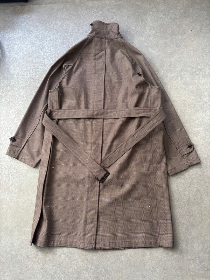 YOKE 20SS チェック柄 コート ブラウン S