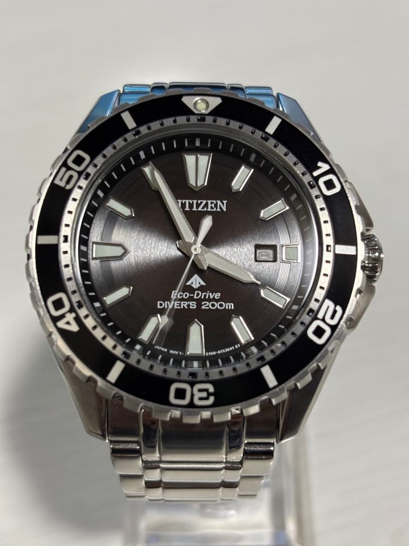 シチズンEco-Drive ダイバーズウォッチ 200m防水(美品)E168