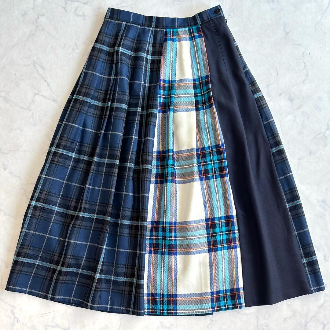 オニールオブダブリン ウールプリーツスカート タータンチェック 42 tf0