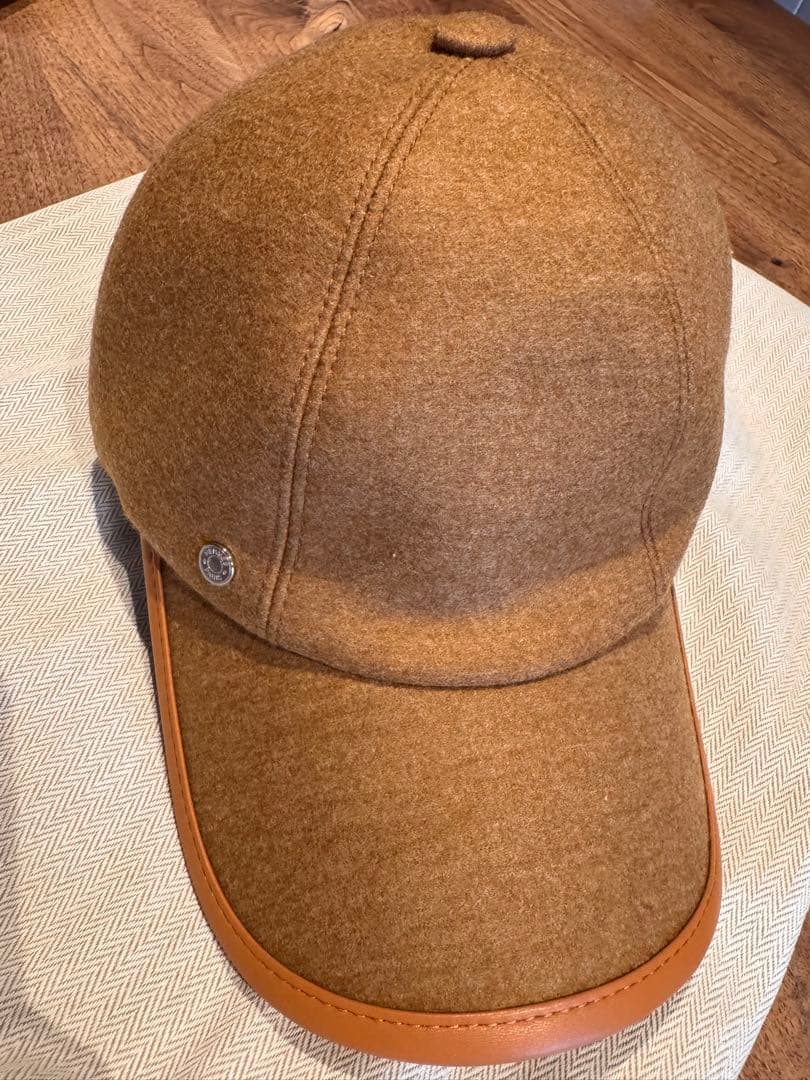 未使用 タグ付 エルメス HERMES キャップ キャスケット セレナ ゴールド