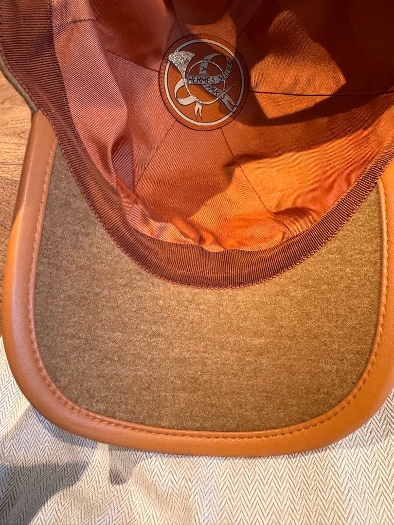 未使用 タグ付 エルメス HERMES キャップ キャスケット セレナ ゴールド