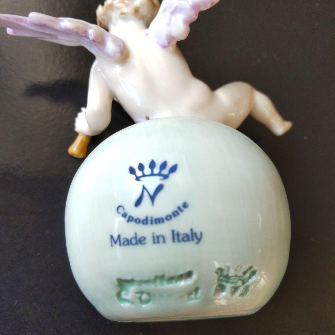 capodimonte N カポディモンテ 楽器を持つ天使 ホルン　フィギュリン