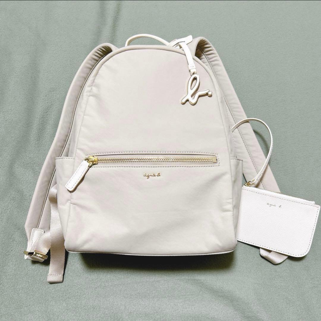 【美品】アニエスベー　リュック ミニ　バッグパック　ナイロン　チャーム