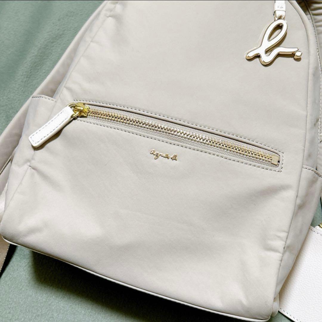 【美品】アニエスベー　リュック ミニ　バッグパック　ナイロン　チャーム