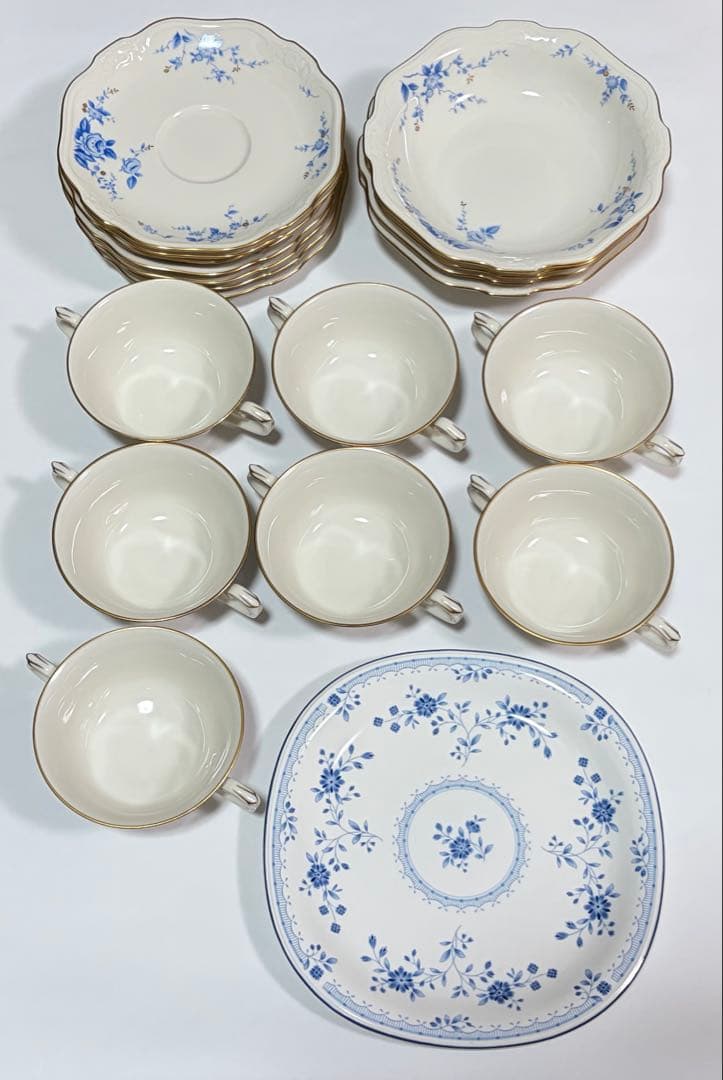 Noritake ivory china スープ カップ＆ソーサー 7客 皿5枚