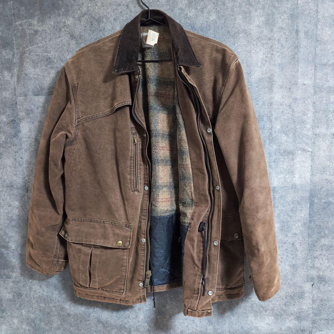 80s Carhartt カーハート ダックジャケット 革タグ 変わり種 US