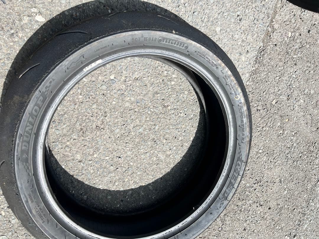 送料込み室内保管中古DUNLOP α13sp 走行1.5時間程　前後セット
