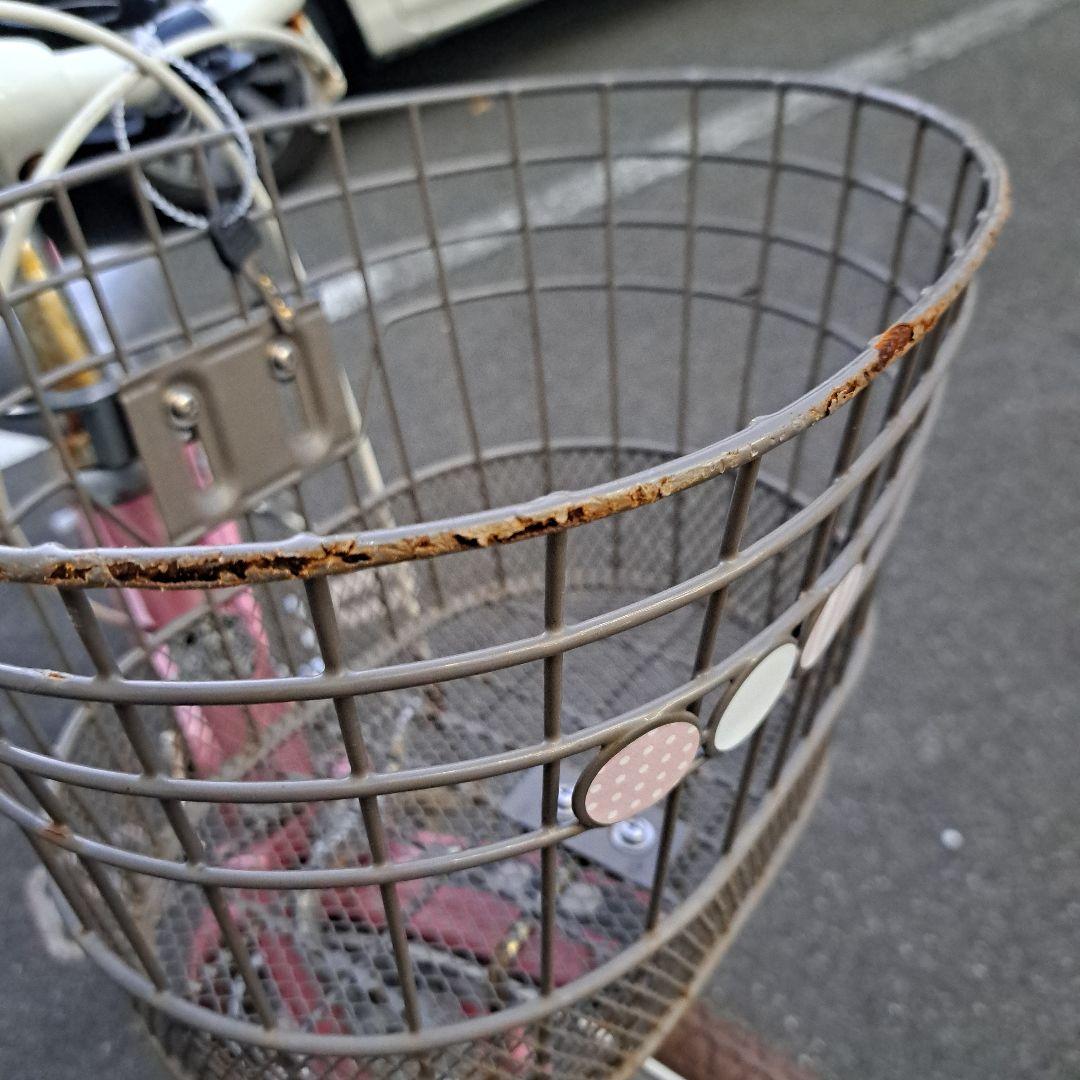 20インチ　子供用自転車 ピンク 前カゴ付き
