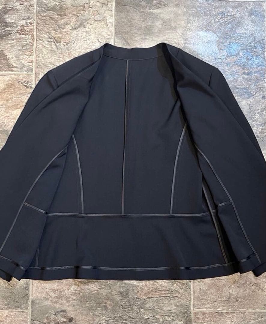 【極美品】大きいサイズ 23区パンツスーツ48/46上下セットアップ4L/3L紺