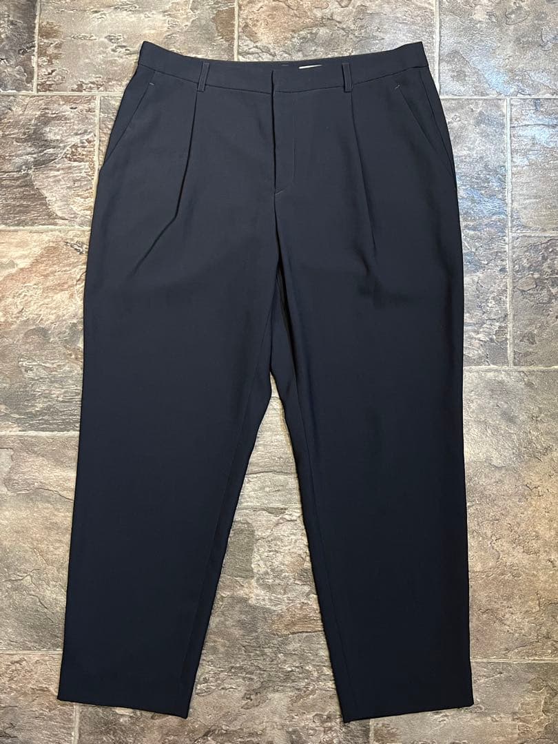 【極美品】大きいサイズ 23区パンツスーツ48/46上下セットアップ4L/3L紺