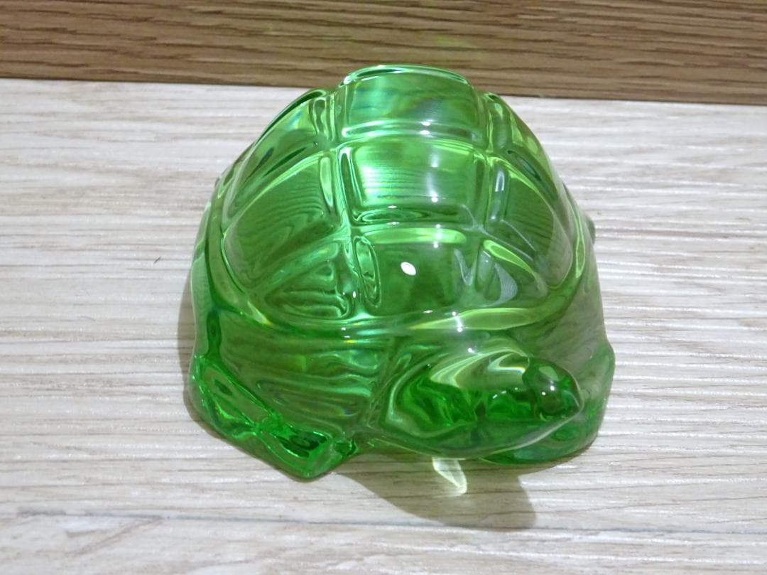 Baccarat バカラ タートル グリーンクリスタル 亀 インテリア 置物