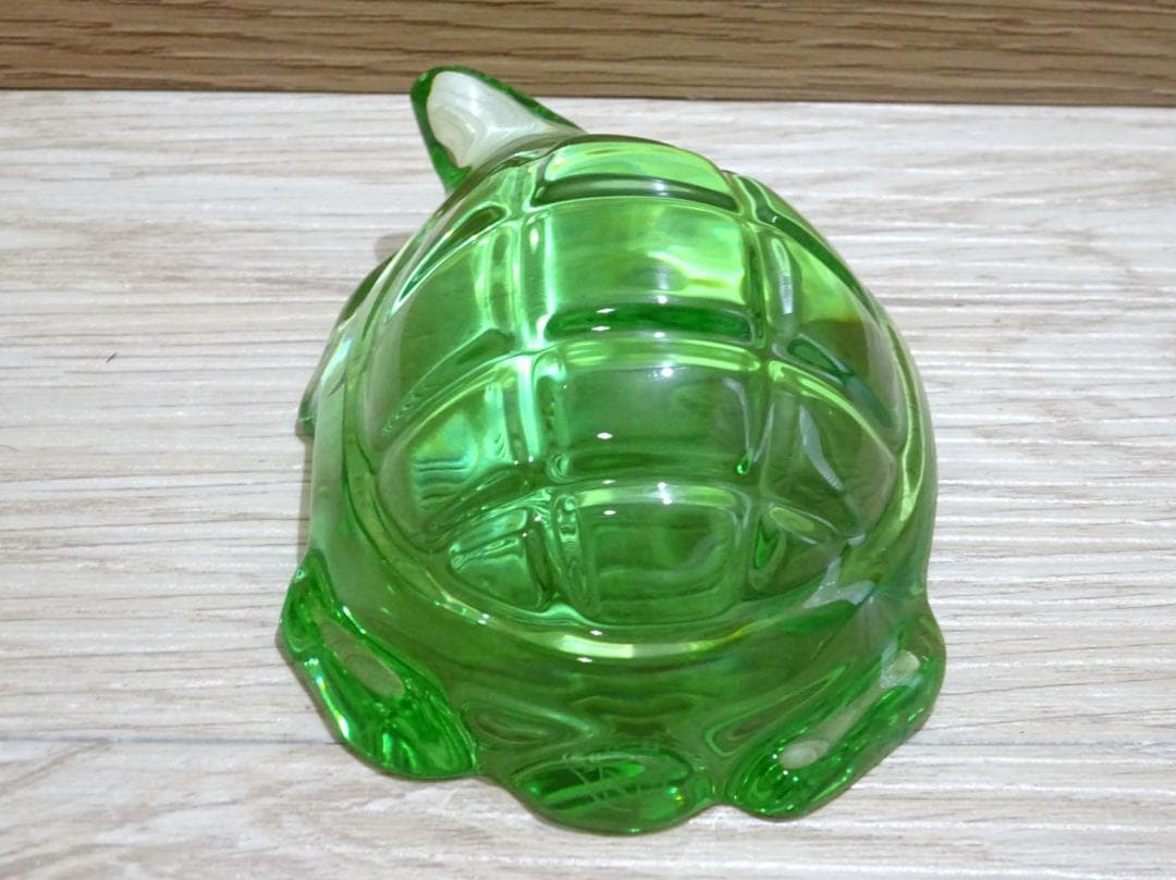 Baccarat バカラ タートル グリーンクリスタル 亀 インテリア 置物
