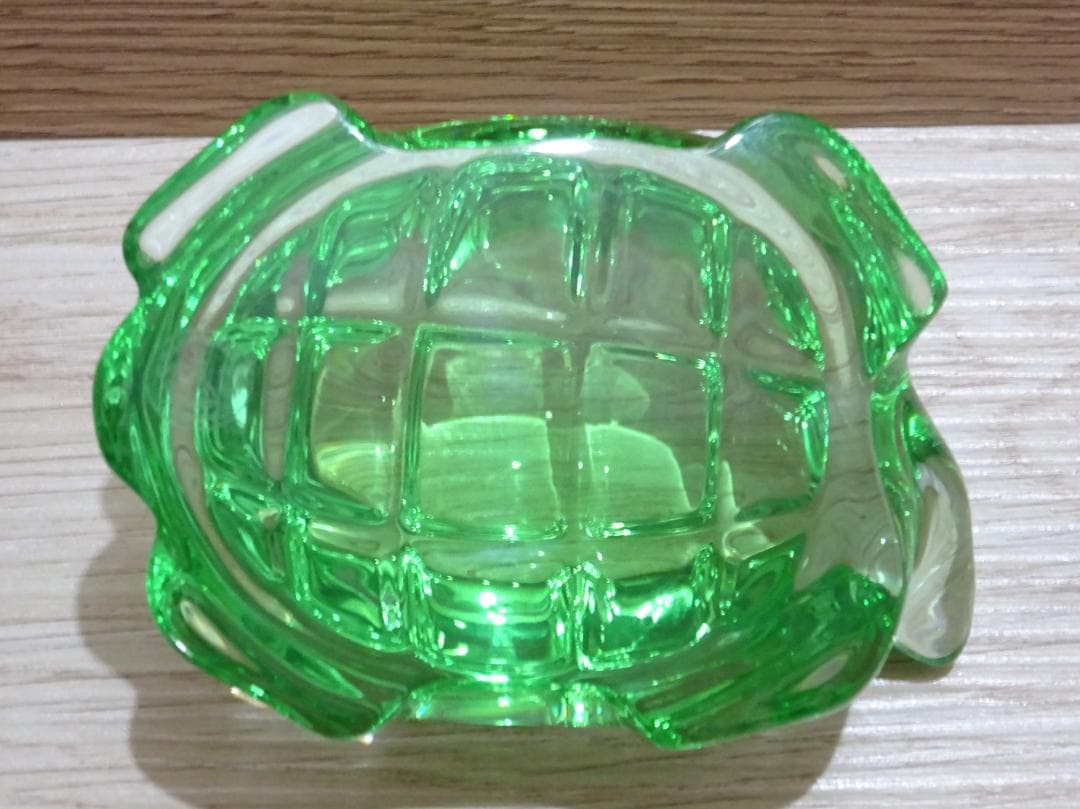 Baccarat バカラ タートル グリーンクリスタル 亀 インテリア 置物