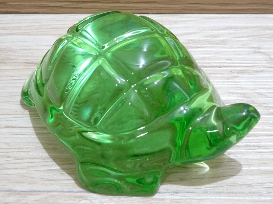Baccarat バカラ タートル グリーンクリスタル 亀 インテリア 置物