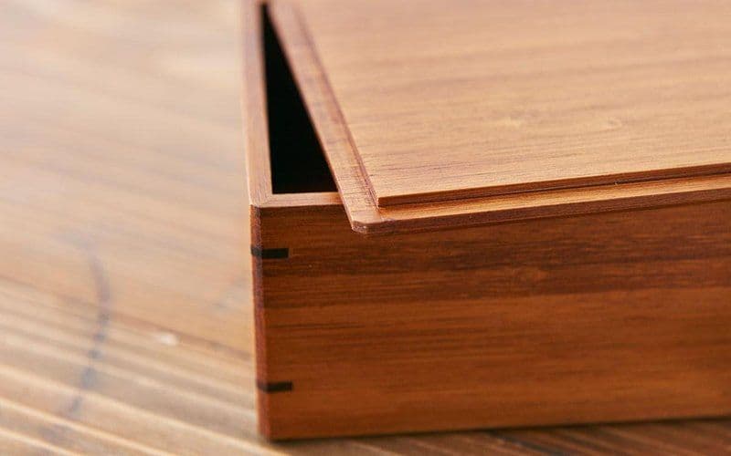 3段重箱 18cm 寄せ竹 拭き漆 竹箱 お重 京都 天然生活