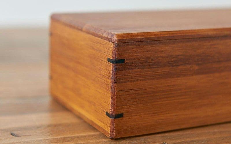 3段重箱 18cm 寄せ竹 拭き漆 竹箱 お重 京都 天然生活