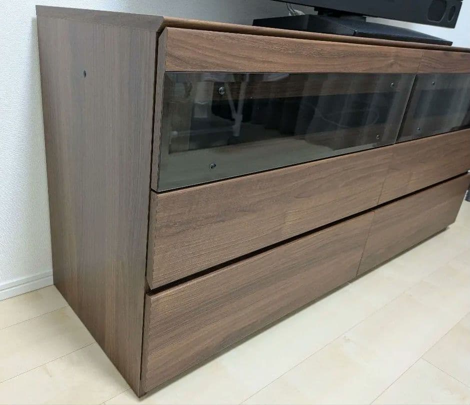美品 pamouna パモウナ 木製 テレビボード リビングボード ウォルナット