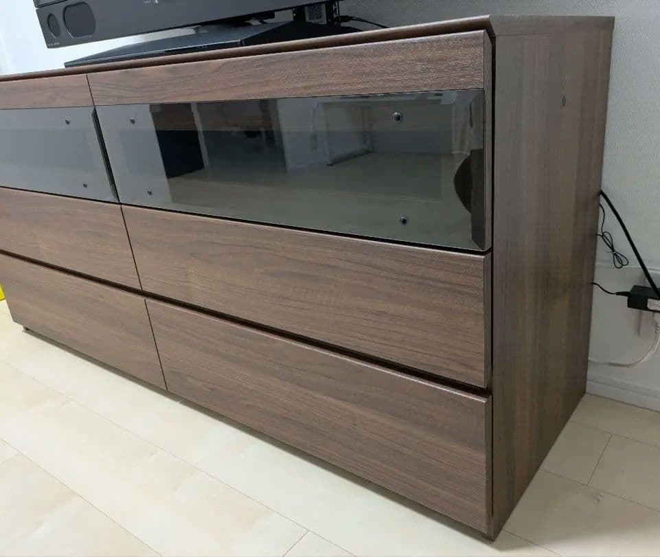 美品 pamouna パモウナ 木製 テレビボード リビングボード ウォルナット