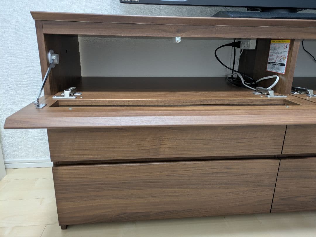 美品 pamouna パモウナ 木製 テレビボード リビングボード ウォルナット