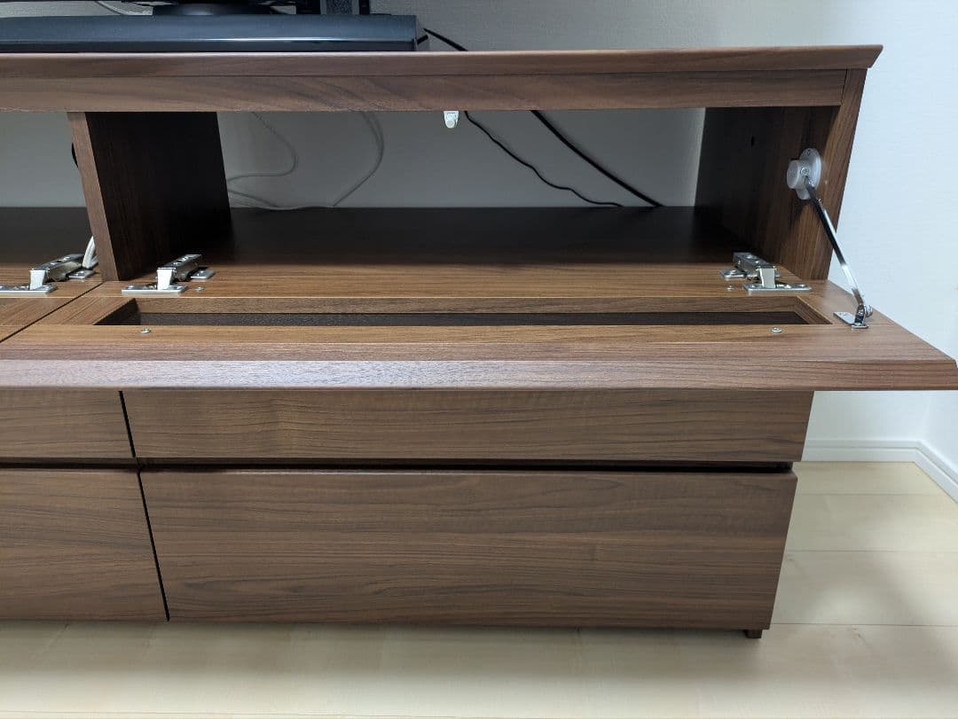 美品 pamouna パモウナ 木製 テレビボード リビングボード ウォルナット